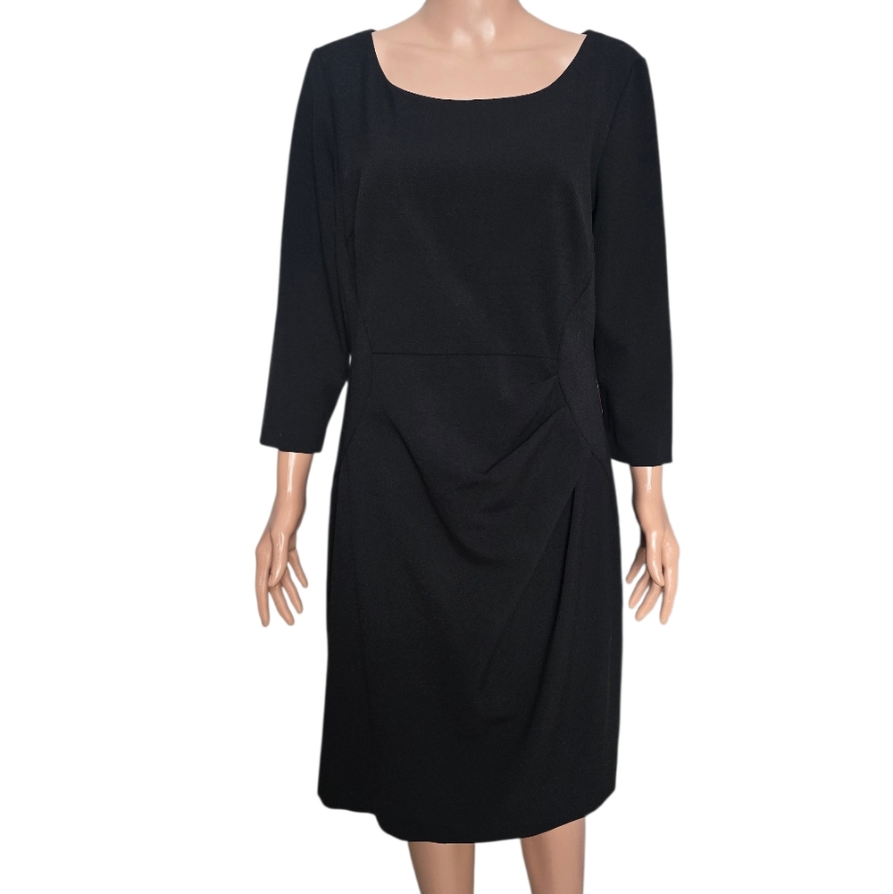 Calvin Klein 3/4 Sleeve Ruched Front Dress - Picture 3 of 8